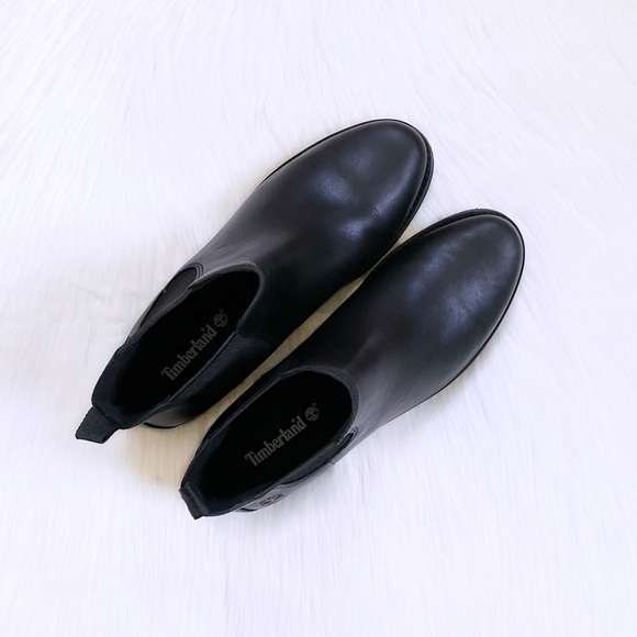 Timberland Women’s Mont Chevalier Chelsea Black Leather Boots - Picture 5 of 7